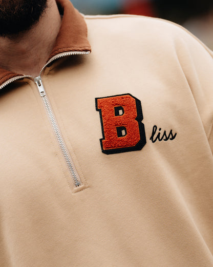 Half-Zip Bliss — Beige