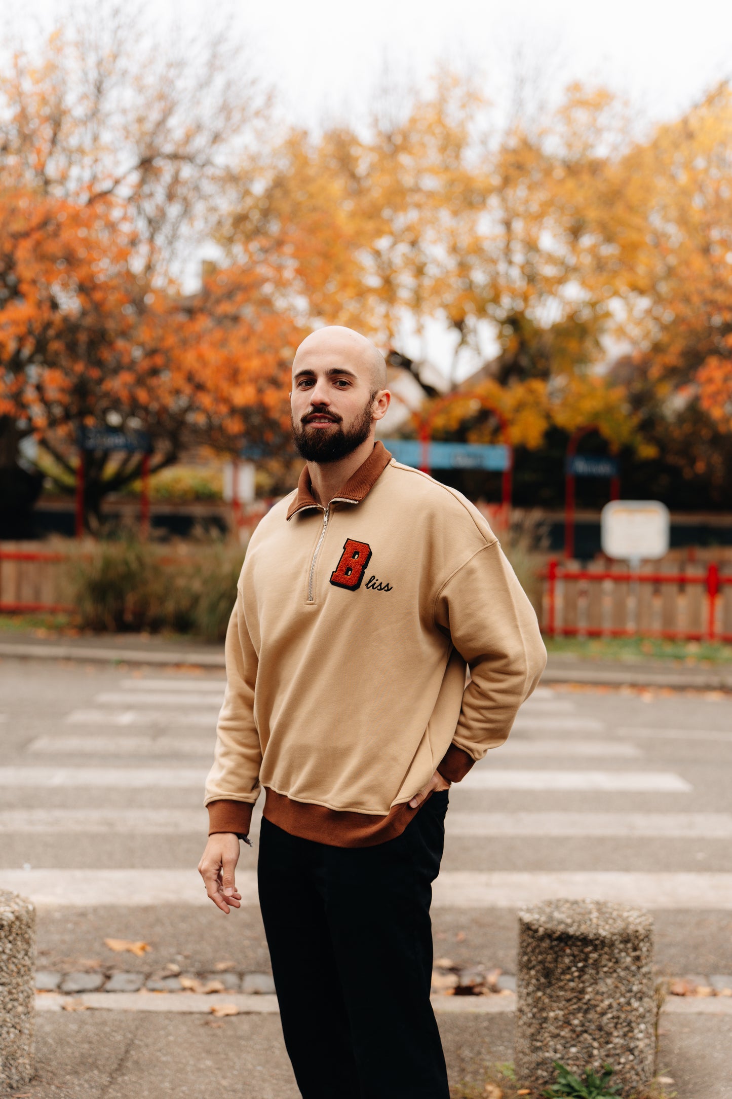 Half-Zip Bliss — Beige