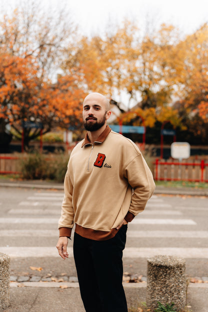 Half-Zip Bliss — Beige